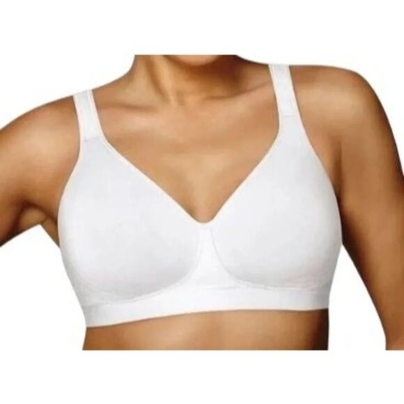 Playtex 18 Hour 474C Cotton Stretch Ultimate Lift & Support Wirefree Bra White 3 - Picture 1 of 8